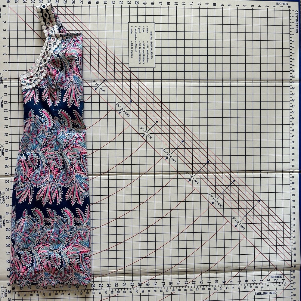 Lilly Pulitzer Makayla Stretch Shift Dress 6 Oyster Bay Blue Miss Shell Crochet - Picture 14 of 15